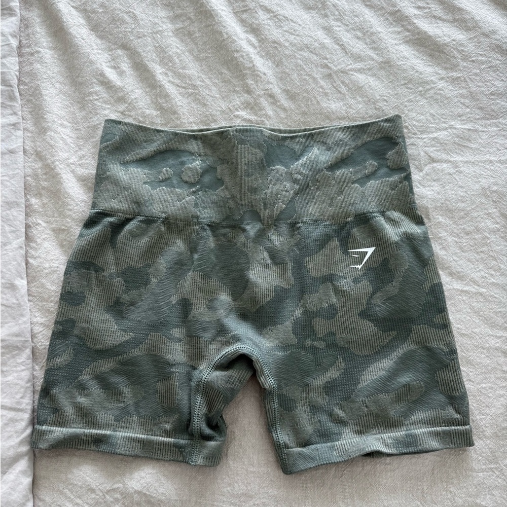 Camo High-Waisted Gym Shorts